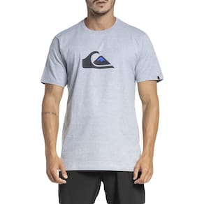 Camiseta Quiksilver Comp Logo WT24 Masculina Cinza Mescla