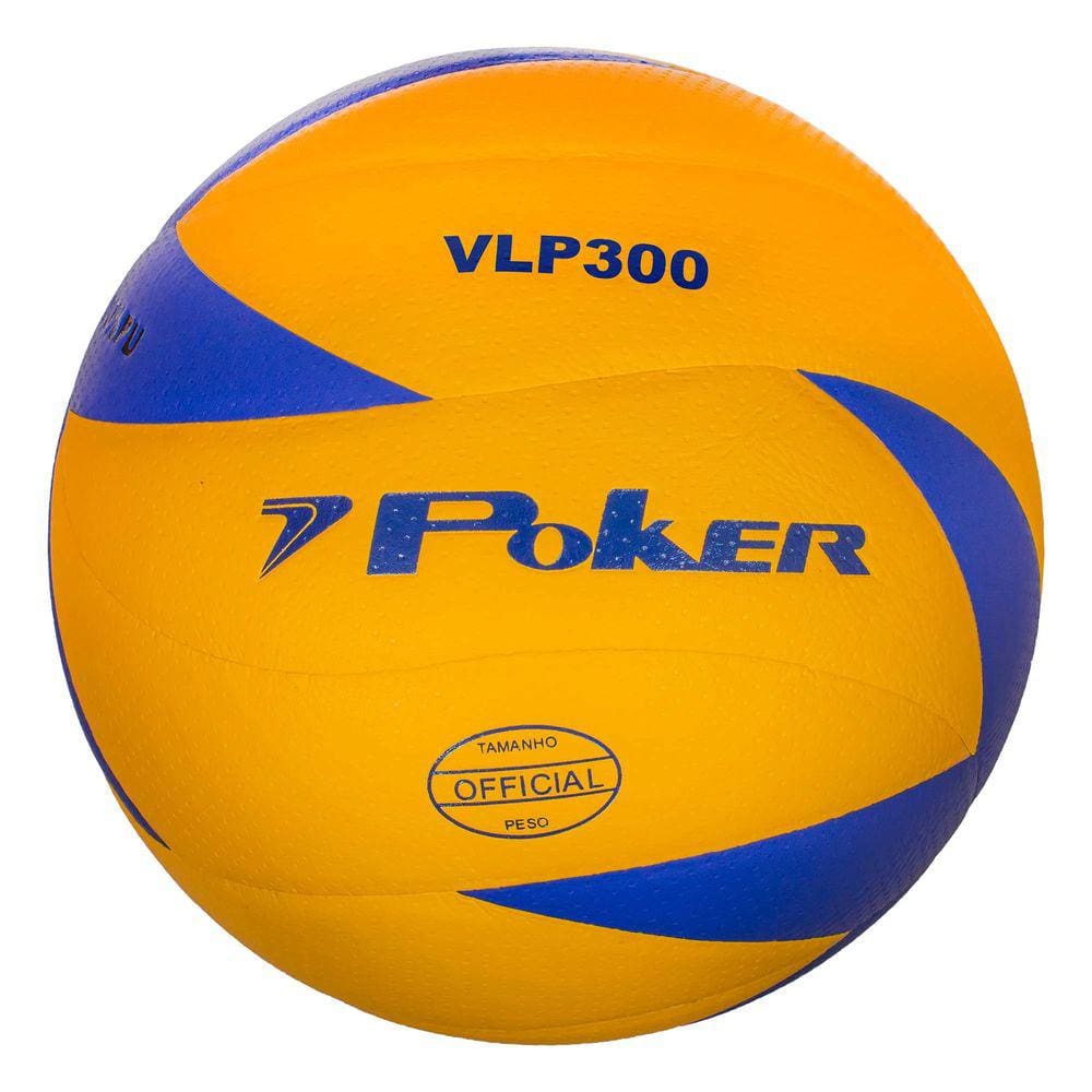 Bola de Vôlei Poker Profissional VLP 300 - Amarelo e Azul