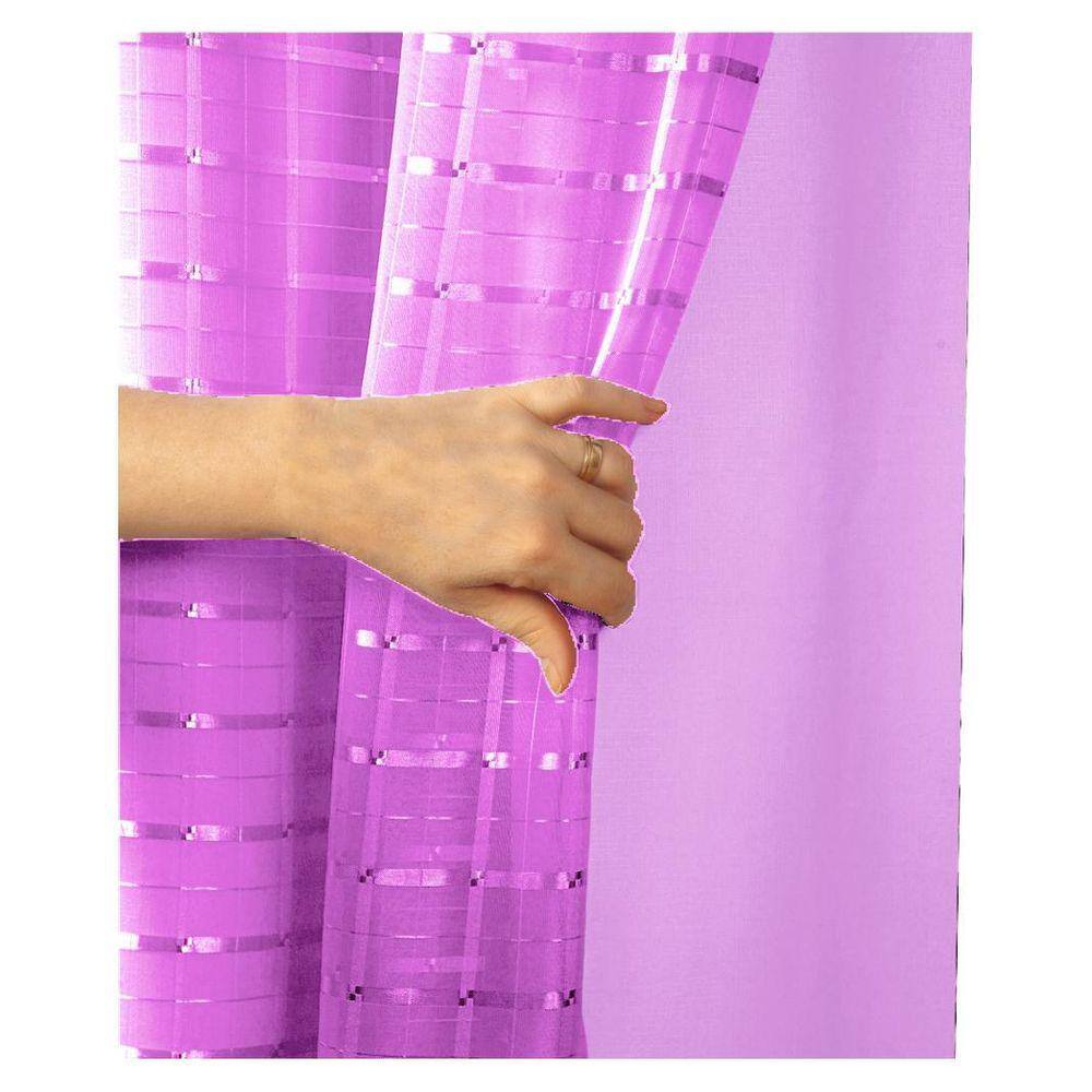 Cortina Blackout Pvc Voil Xadrez 2,80M X 2,50M - Rosa