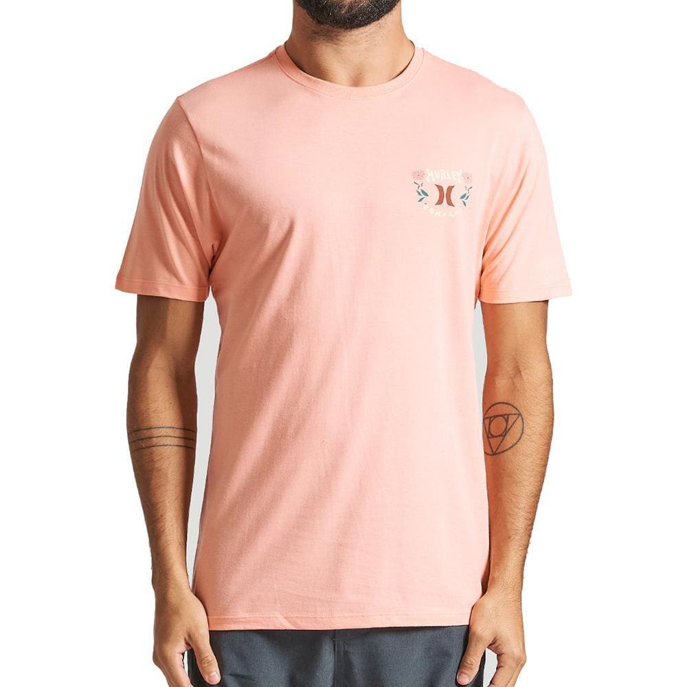 Camiseta Hurley Wood SM24 Masculina Rosa