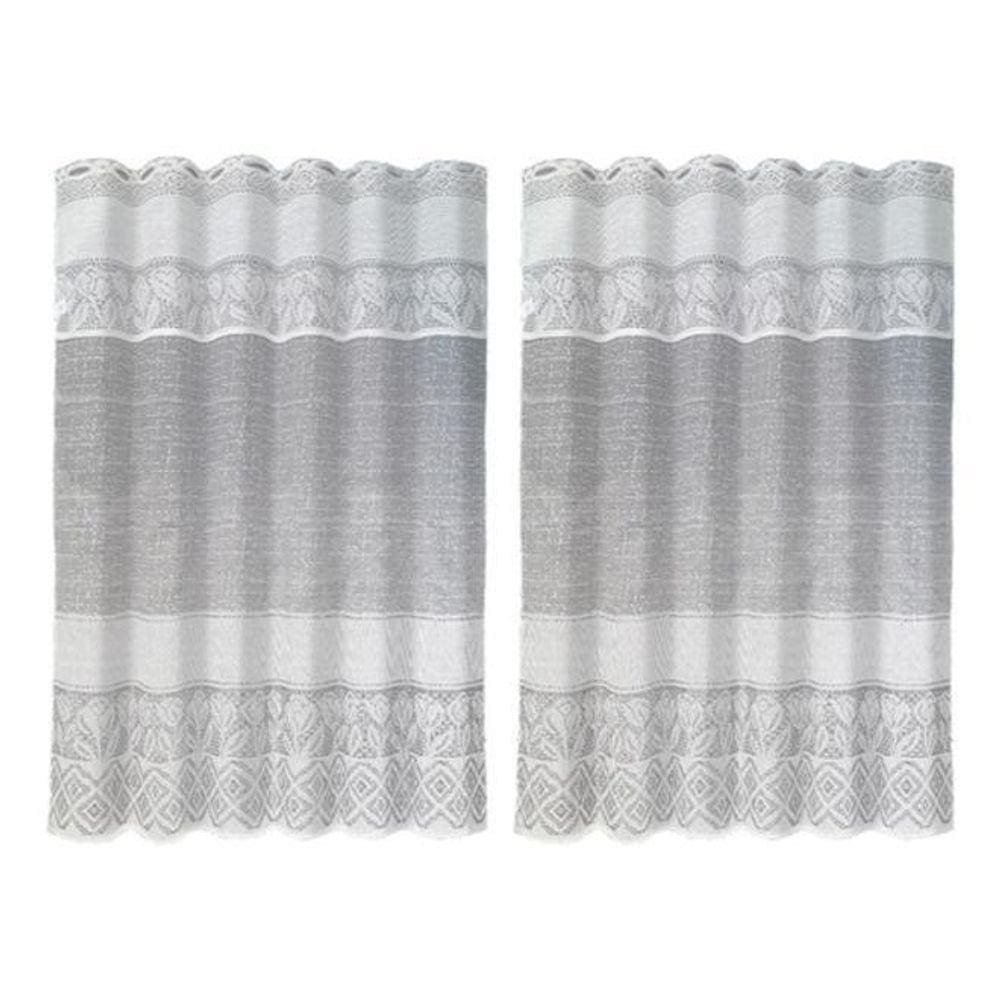 Cortina Em Renda Para Cozinha De 2,20M X 1,20M - Branco