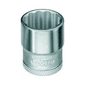 Soquete Estriado Curto 25 MM Encaixe de 1/2" - Gedore 015121