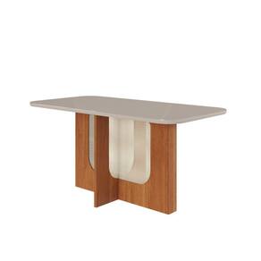 Mesa para Sala de Jantar 160cm Louise Cinamomo/Off White