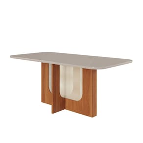 Mesa para Sala de Jantar 180cm Louise Cinamomo/Off White
