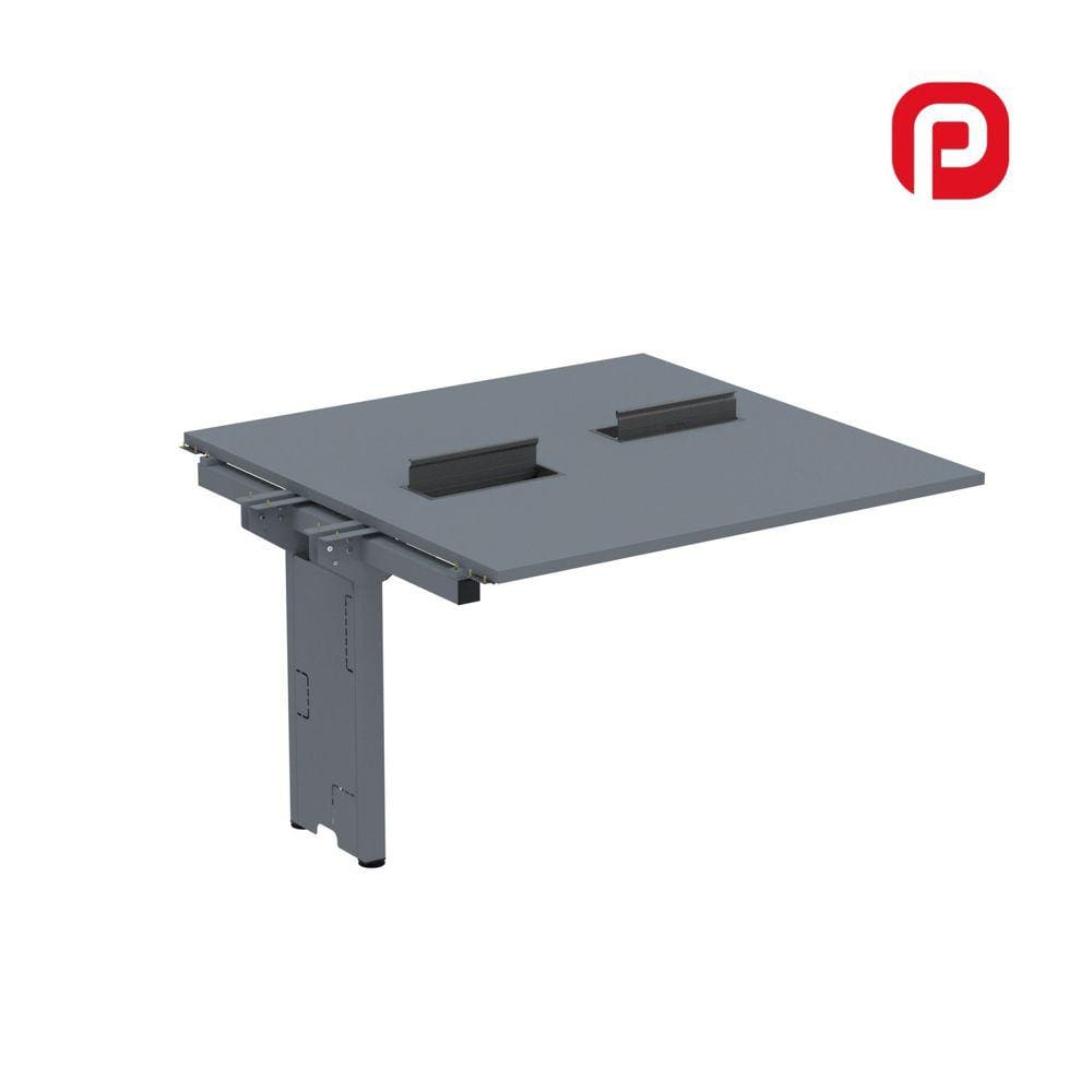 Complemento de Mesa Plataforma para Coworking para 2 Péssoas 120X120 Grafito