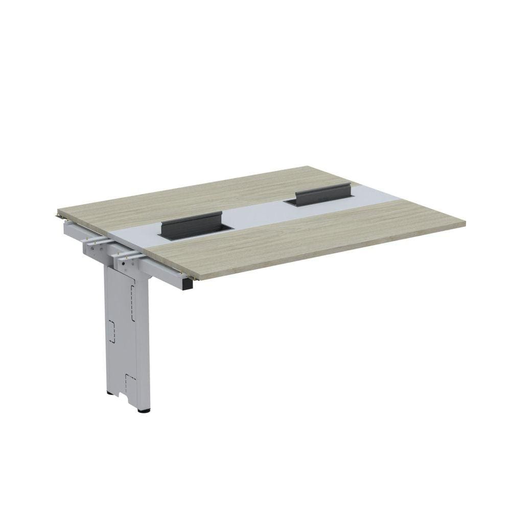 Complemento de Mesa Plataforma para Coworking para 2 Pessoas 150X120 Nogueira Casablanca/Cinza