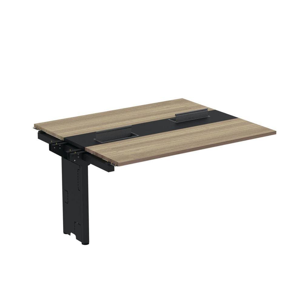 Complemento de mesa Plataforma para Coworking para 2 Pessoas 150X120 Noce Naturalle /Preto