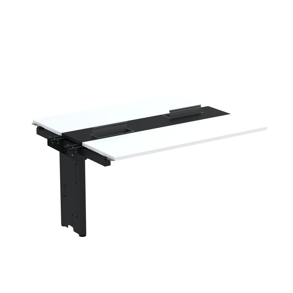 Complemento de mesa Plataforma para Coworking para 2 Pessoas 140X120 Branco/Preto