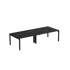 Mesa de Plataforma Dupla para 4 Pessoas Corporativa 150X120/4P PDC15/12/4P Preto