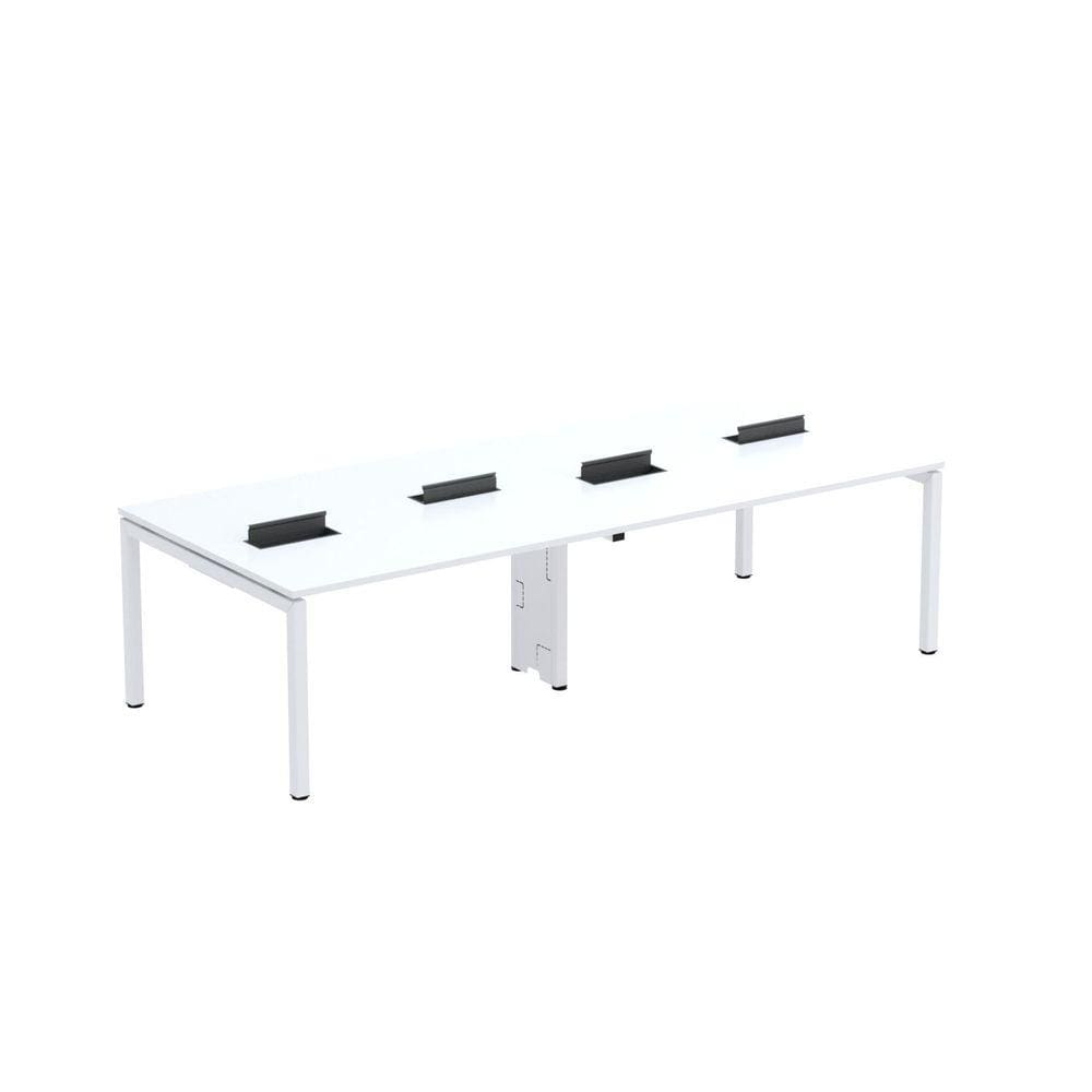 Mesa de Plataforma Dupla para 4 Pessoas Corporativa 140X120/4P PDC14/12/4P Branco