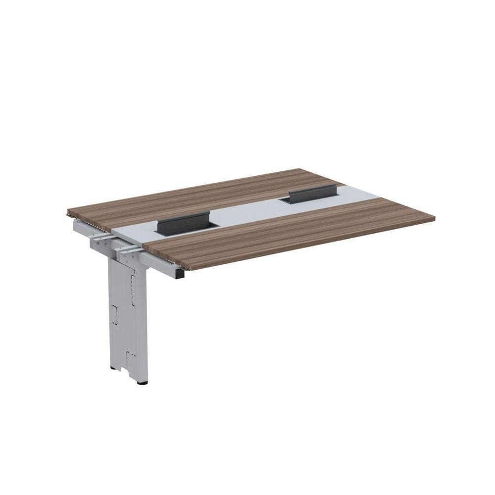 Complemento de Mesa Plataforma para Coworking para 2 Pessoas 150X120 Walnut/Cinza