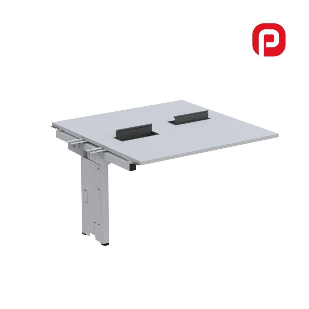 Complemento de Mesa Plataforma para Coworking para 2 Péssoas 120X120 Cinza