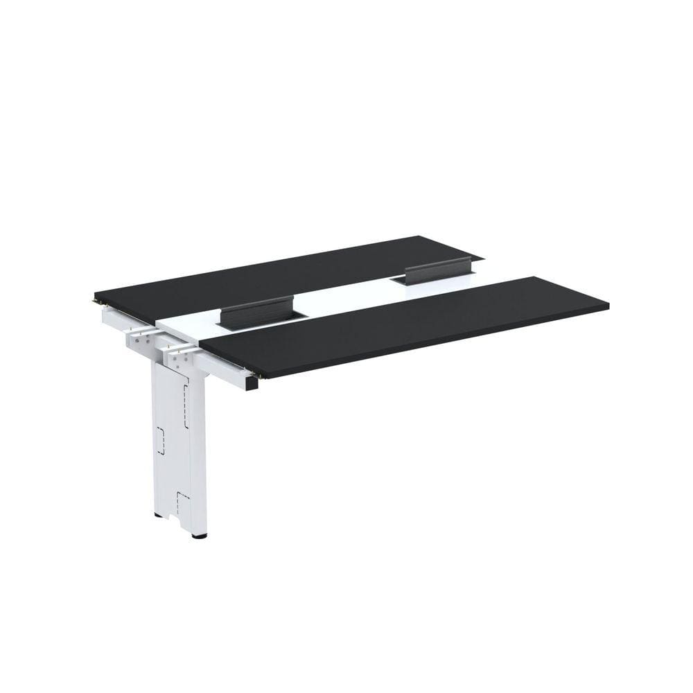Complemento de Mesa Plataforma para Coworking para 2 Pessoas 150X120 Preto/Branco