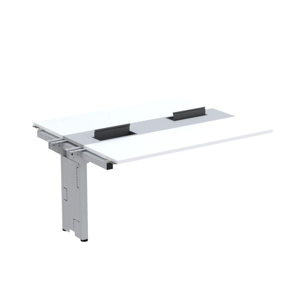 Complemento de Mesa Plataforma para Coworking para 2 Pessoas 140X120 Branco/Cinza