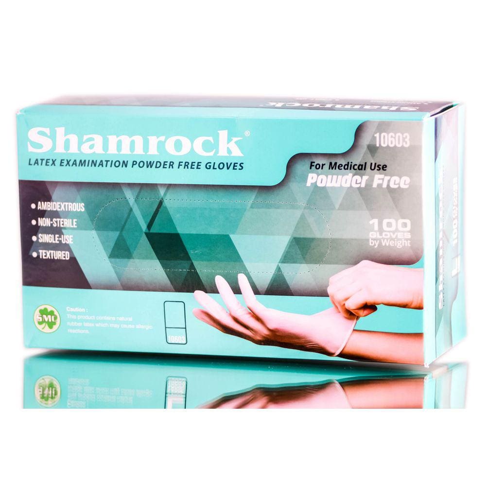 Luvas Sleekshop Shamrock Latex sem pó, pequenas