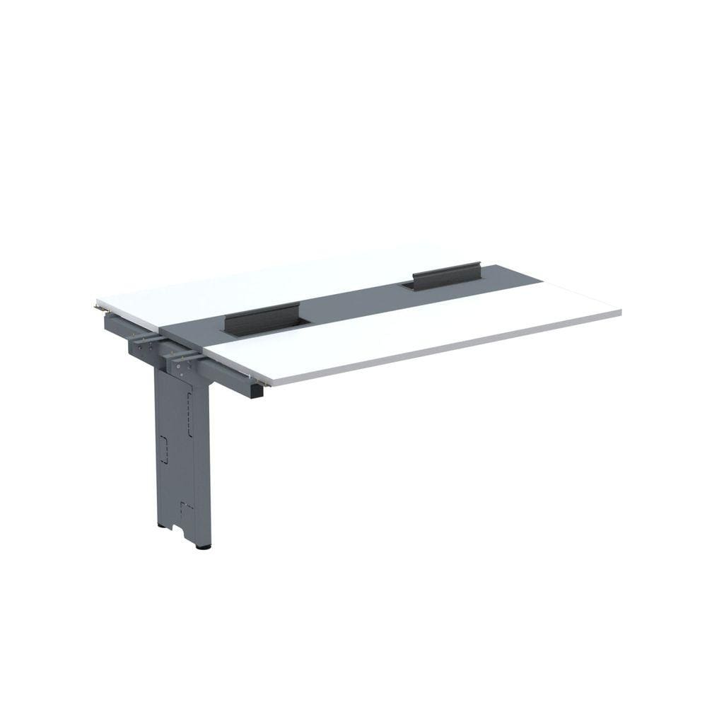 Complemento de Mesa Plataforma para Coworking para 2 Pessoas 150X120 Branco/Cinza