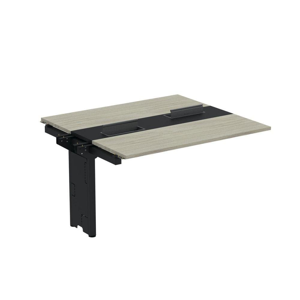 Complemento de mesa Plataforma para Coworking para 2 Pessoas 130X120 Nogueira Casablanca/Preto