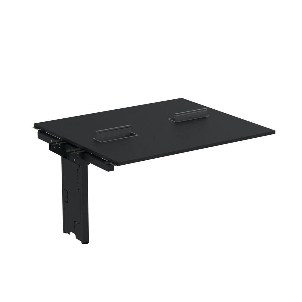 Complemento de mesa Plataforma para Coworking para 2 Pessoas 140X120 Preto