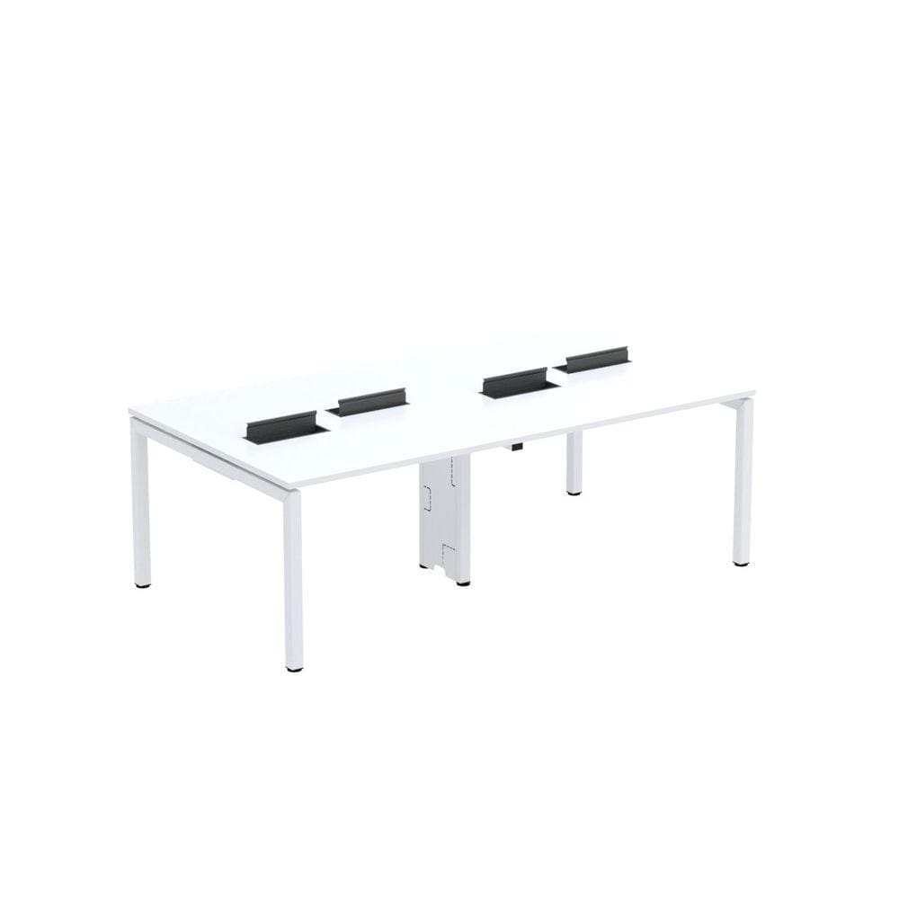 Mesa de Plataforma dupla para 4 Pessoas Corporativa 110X120/4P PDC11/12/4P Branco