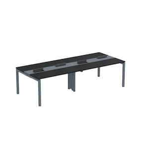 Mesa de Plataforma Dupla para 4 Pessoas Corporativa 140X120/4P PDC14/12/4P Preto/Grafito