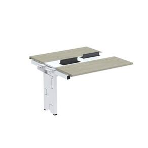 Complemento de Mesa Plataforma para Coworking para 2 Péssoas 110X120 Nogueira Casablanca/Branco
