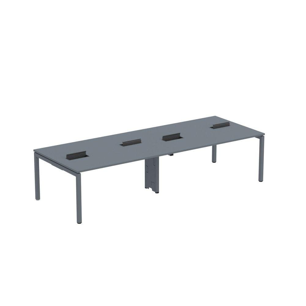 Mesa de Plataforma Dupla para 4 Pessoas Corporativa 160X120/4P PDC16/12/4P Grafito