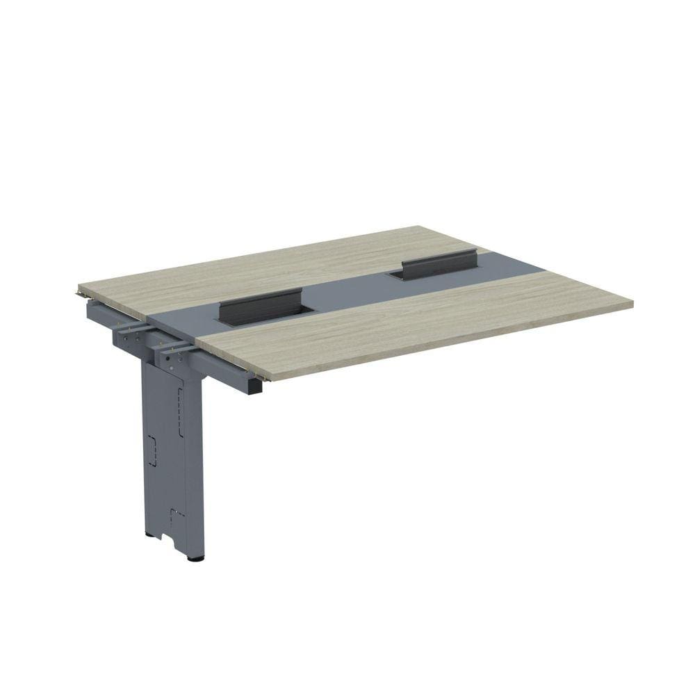 Complemento de Mesa Plataforma para Coworking para 2 Pessoas 140X120 Nogueira casblanca/Grafito