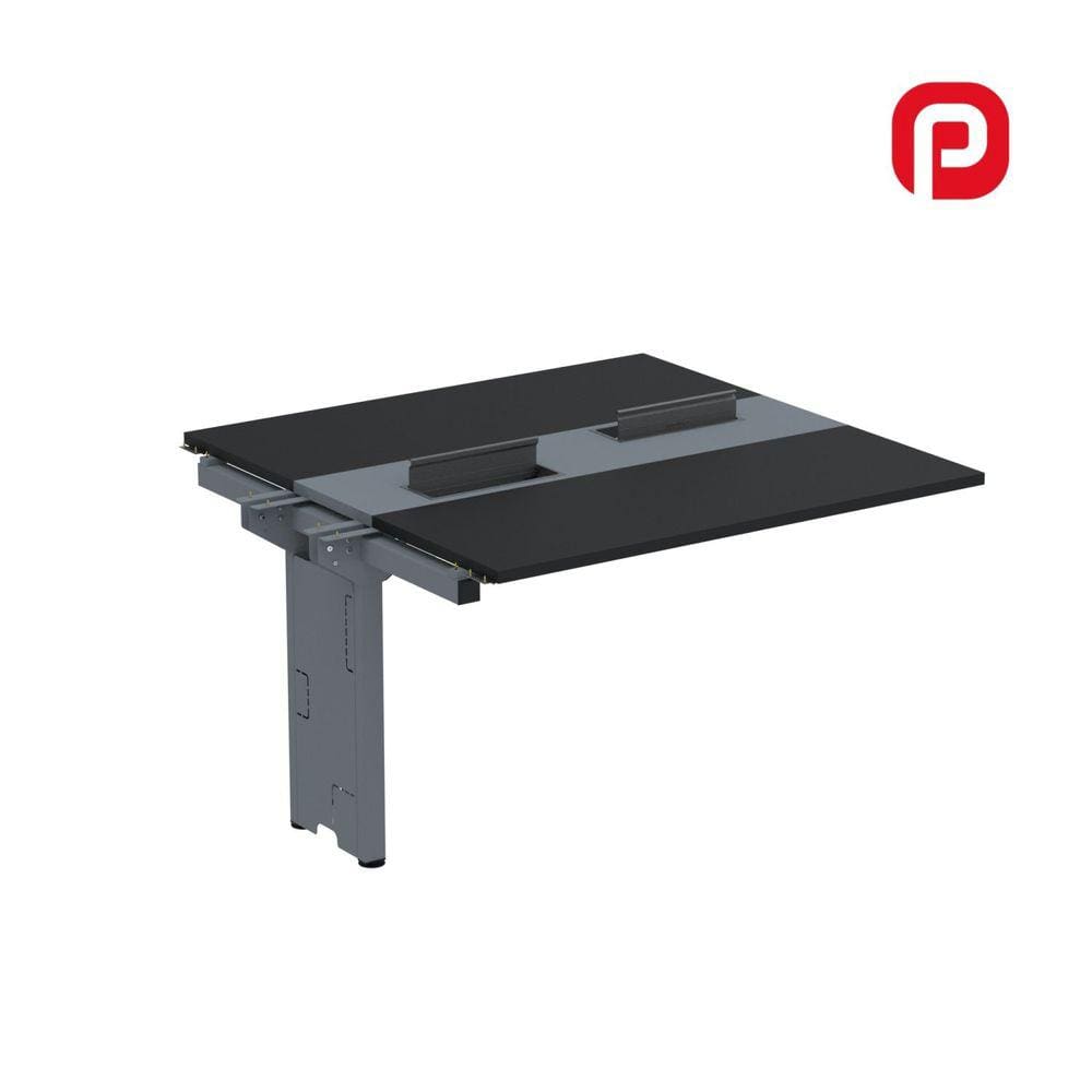 Complemento de Mesa Plataforma para Coworking para 2 Péssoas 120X120 Preto/Grafito
