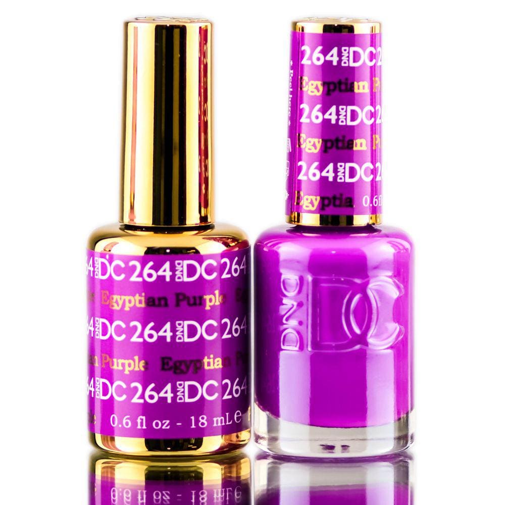 Verniz em Gel Duo DND DC Roxo Egípcio 264 15mL