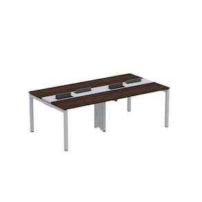 Mesa de Plataforma dupla para 4 Pessoas Corporativa 110X120/4P PDC11/12/4P Escalate/Cinza