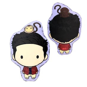 Almofada 3D Ross Geller Com Marcel Aveludada Friends Oficial