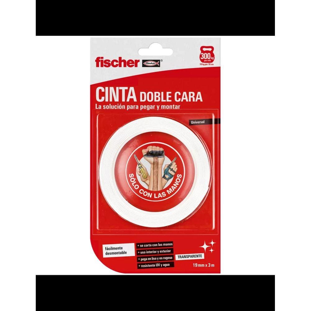 Fita Para Montagem Dupla Face 3Mx19mm Fischer 548831
