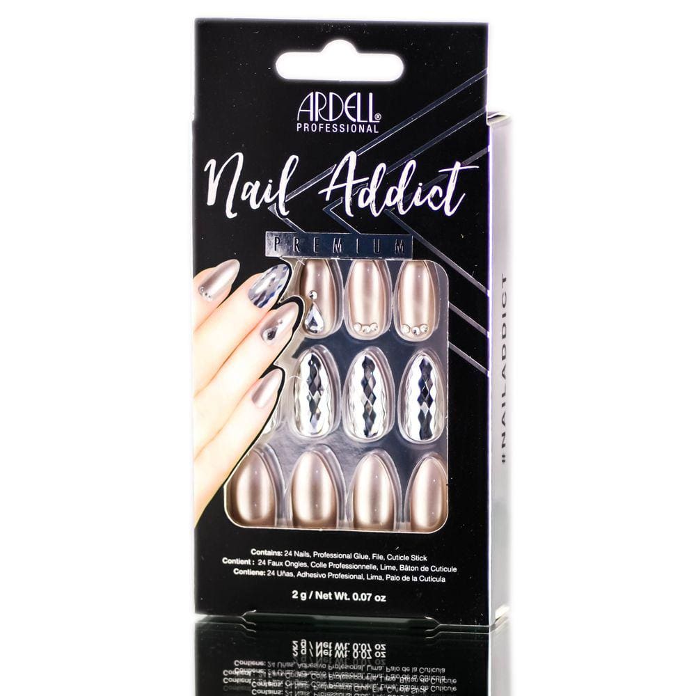 Conjunto de unhas artificiais Ardell Nail Addict Champagne Ice