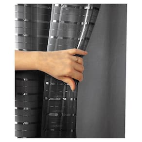 Cortina Blackout Pvc Voil Xadrez 2,80M X 1,80M - Preto