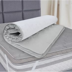 Pillow Top King Espuma Viscoelástico Suede