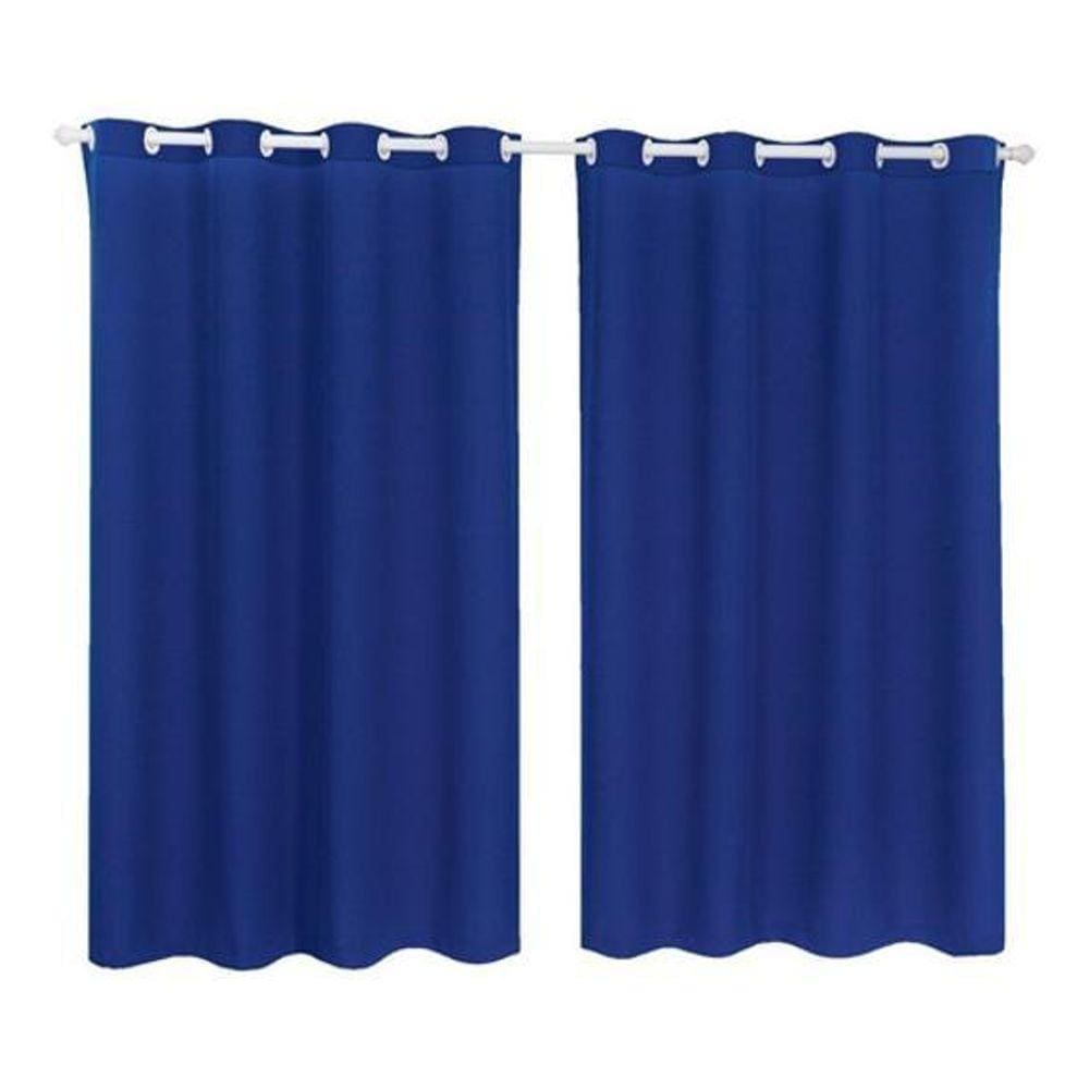 Cortina Tecido Oxford Sala Quarto 2,80 X 1,80 - Azul