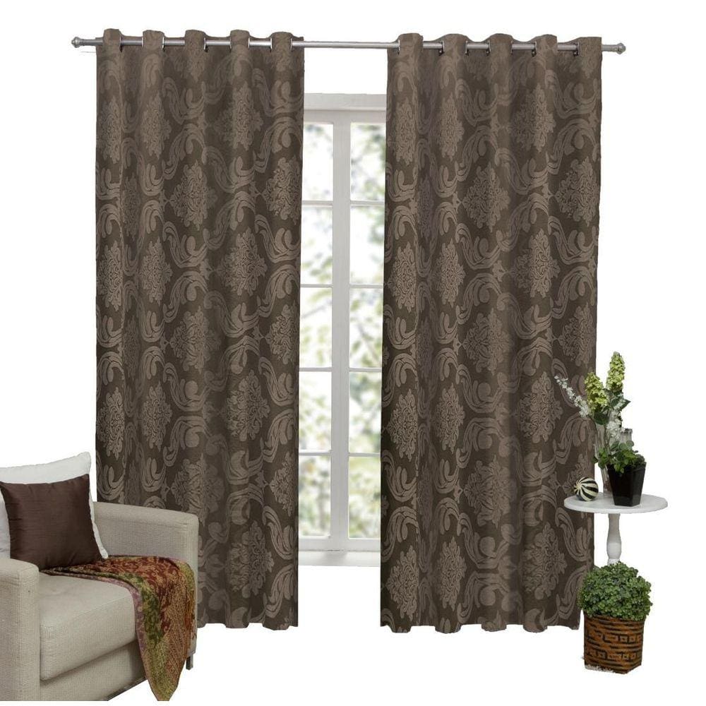 Cortina Tecido Jacquard Semi Blackout 4M X 2,60M - Marrom