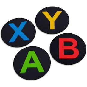 Jogo De Porta Copos Botões De Controle Abyx - 4 Peças
