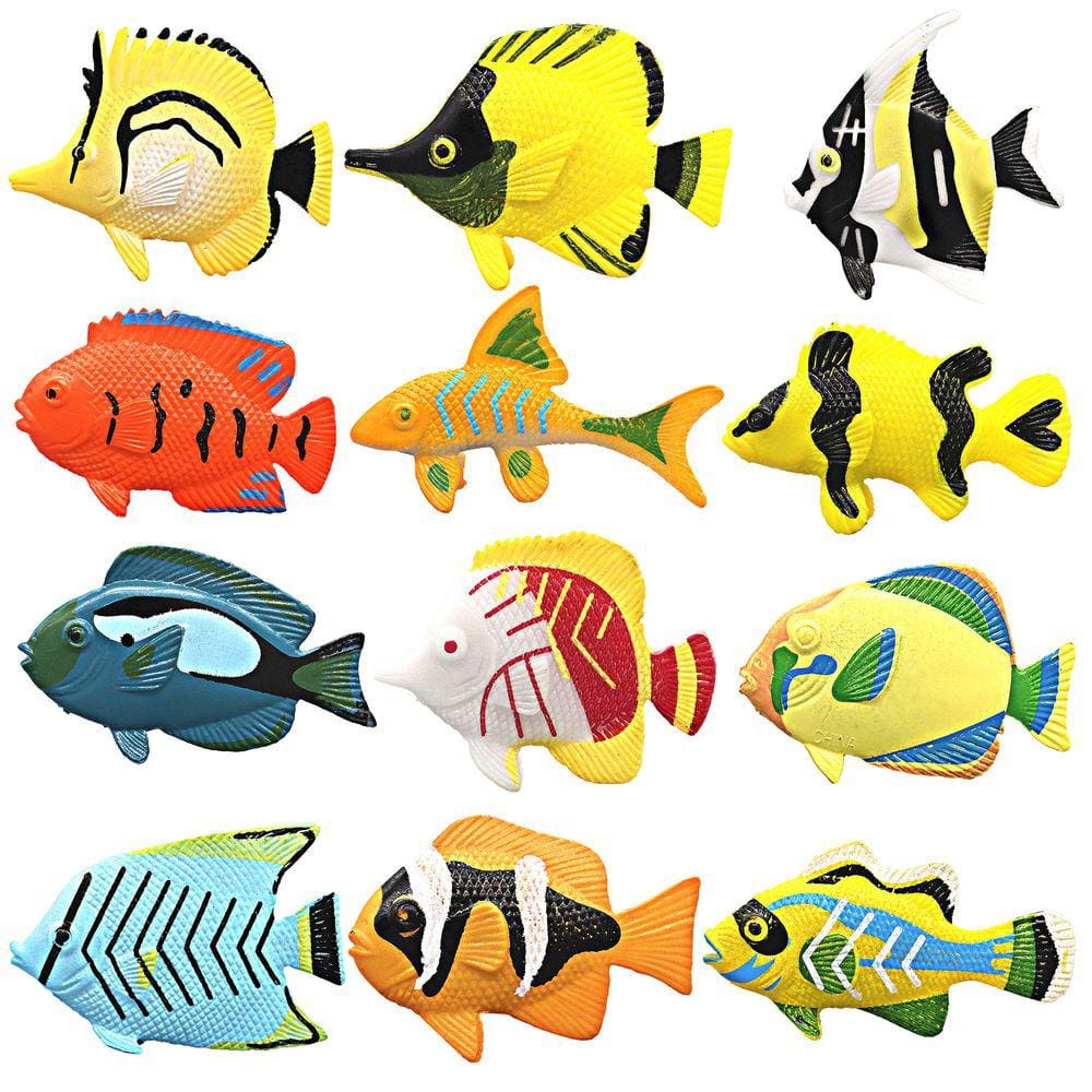 Conjunto de brinquedos HAPTIME Tropical Fish, 12 unidades para meninos e meninas a partir de 3 anos