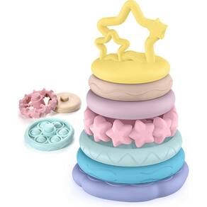 Brinquedos empilháveis Cerberus Baby Montessori Sensory de 6 a 18 meses