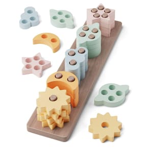 Brinquedo empilhável Montessori GOPO TOYS para crianças com mais de 18 meses