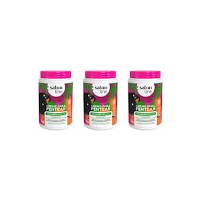 Creme Para Pentear Salon Line 1Kg Definição Intensa - 3Un