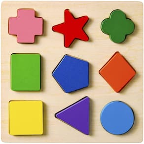 Quebra-cabeça em forma de madeira colorida para pré-escola GYBBER & MUMU