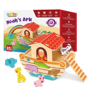 Brinquedo de madeira Woody Treasures Noah`s Ark Educational & Develop
