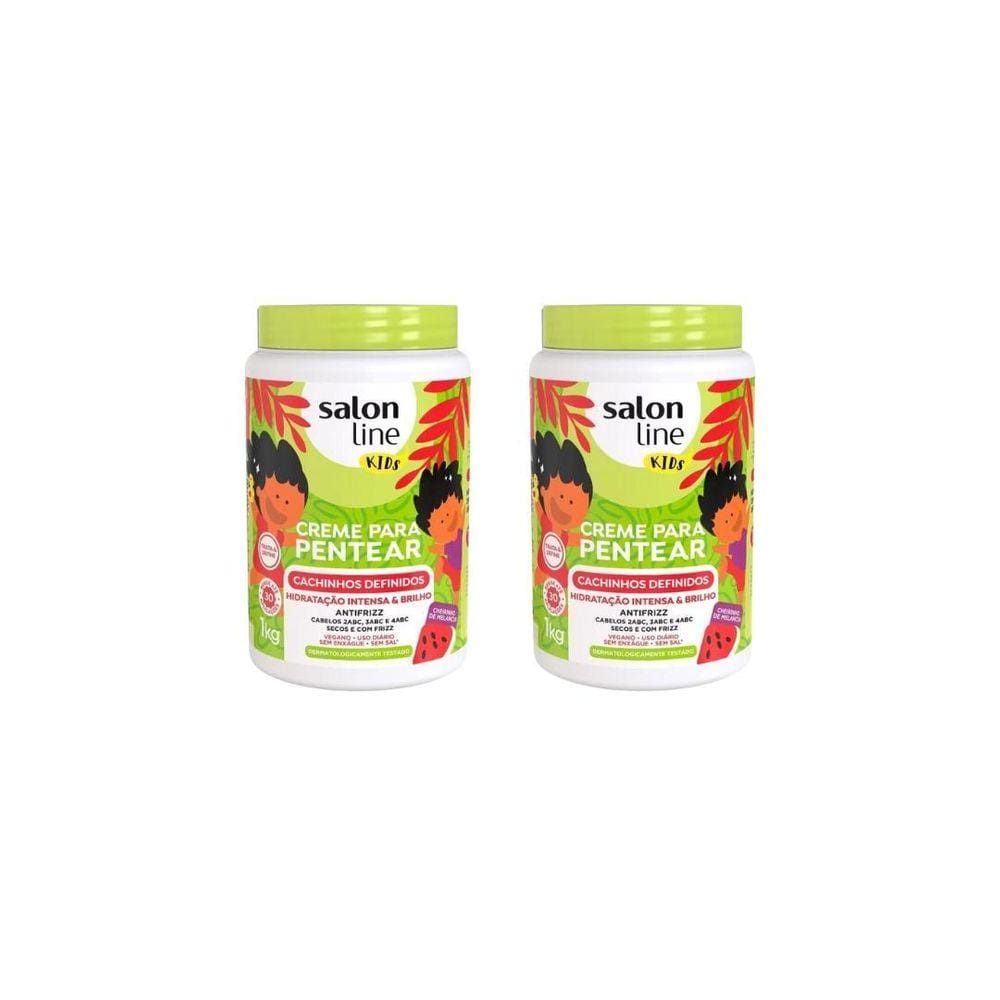 Creme Para Pentear Salon Line 1Kg Kids - Kit C/2Un