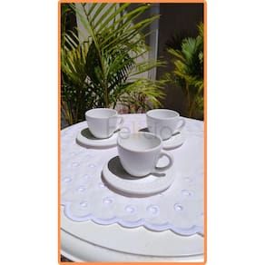 Xícara de Café com Pires Nobre Branco 75ml - Scalla