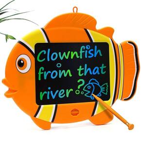 Tablet de escrita LCD Macdiwai Clownfish Brinquedo educacional de 23 cm