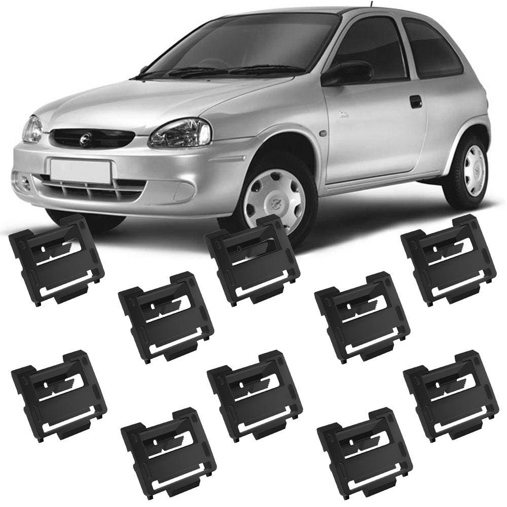 Kit 10 Grampos Presilhas Para Friso De Teto Corsa Hatch Windi 94 95 96 97 98 99 2000 2001