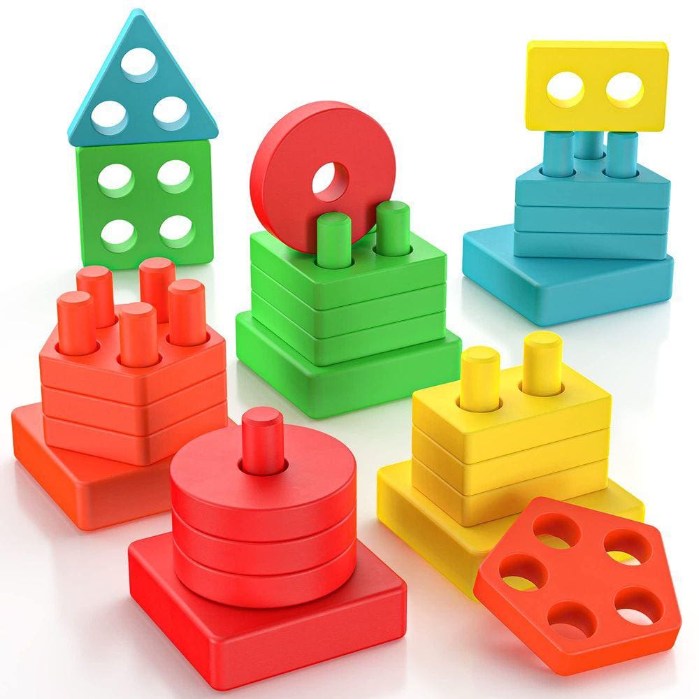 Brinquedos Montessori CEEDEE Baby para crianças de 1 a 3 anos com Sorting & St