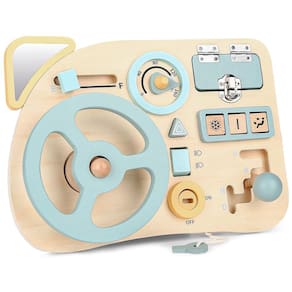 Brinquedo Montessori Busy Board Joyreal Car de madeira para crianças